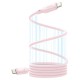 Дата кабель Baseus PicoGo Magnetic Liquid Silicone Type-C to Type-C 240W (1m) (P10376800) Baby Pink
