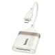 Перехідник Hoco UA40 Crystal 2in1 Lightning to SD/TF (0.15m) Apricot
