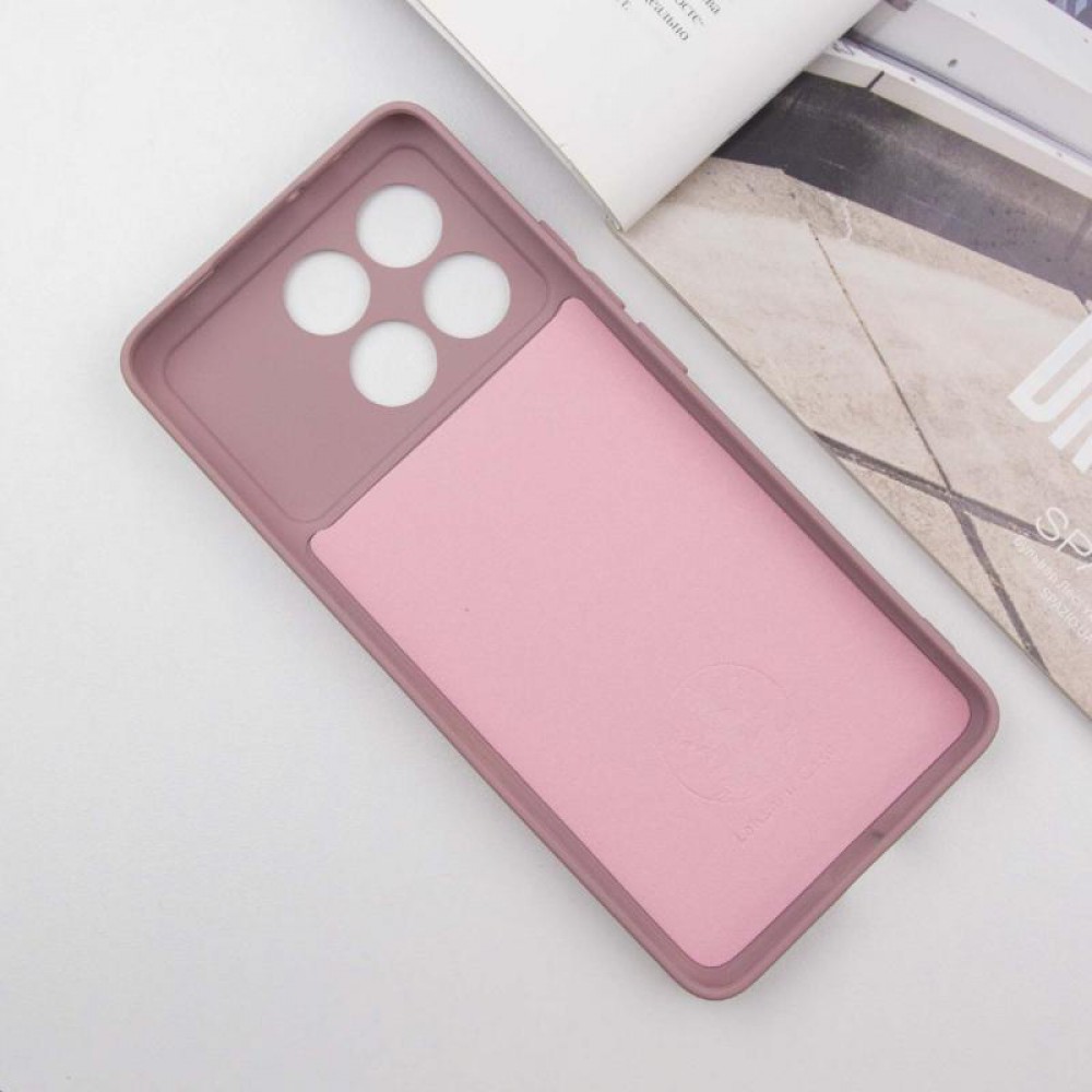 Чохол TPU GETMAN Liquid Silk Full Camera для Xiaomi Poco X6 Pro Рожевий / Pink Sand
