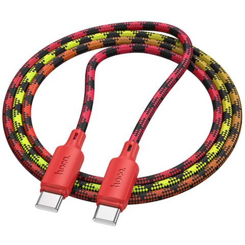 Дата кабель Hoco X116 Meridian Type-C to Type-C 60W (1m) Gradient Red Mix