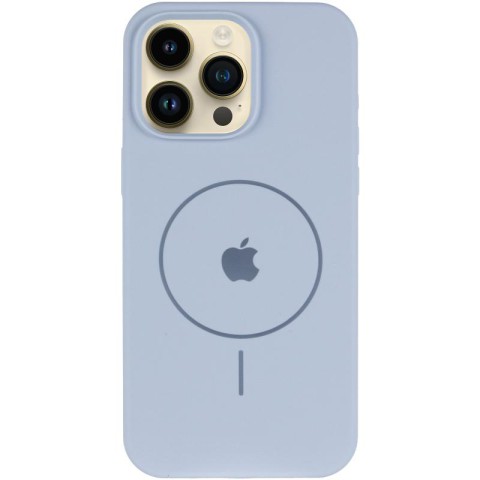 Чохол Silicone Case Full Protective (AA) V2 with MagSafe для Apple iPhone 15 Pro (6.1") Блакитний / Lilac Blue