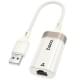 Перехідник Hoco UA41 Crystal USB to RJ45 100 Mbs (0.15m) Apricot