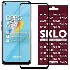 Захисне скло SKLO 3D (full glue) для Oppo A54 4G / A55 4G Чорний