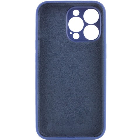 Чохол Silicone Case Full Camera Protective (AA) NO LOGO для Apple iPhone 16 Pro (6.3") Синій / Deep navy