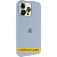 Чохол Silicone Case (AA) Logo with MagSafe для Apple iPhone 16 Pro (6.3") Блакитний / Lilac Blue
