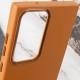 Шкіряний чохол Bonbon Leather Metal Style для Samsung Galaxy S22 Ultra Коричневий / Brown