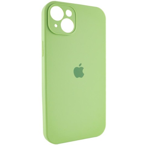Чохол Silicone Case Full Camera Protective (AA) для Apple iPhone 15 Plus (6.7") М'ятний / Mint