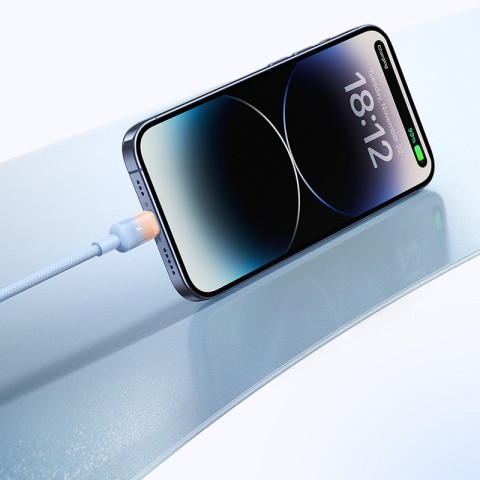 Дата кабель Baseus Discolor Series Fast Charging USB to Lightning 2.4A (1m) (P10374900) Galaxy Blue