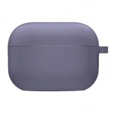 Силіконовий футляр з мікрофіброю для навушників Airpods Pro 2 Сірий / Lavender Gray