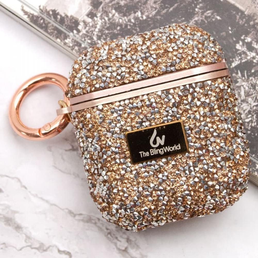 TPU чехол Bling World Rock Diamond для наушников AirPods 1/2