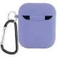 Силіконовий футляр з мікрофіброю для навушників Airpods 1/2 Сірий / Lavender Gray