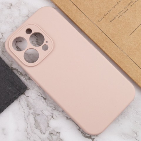 Чохол Silicone Case Full Camera Protective (AA) NO LOGO для Apple iPhone 13 Pro Max (6.7") Рожевий / Pink Sand