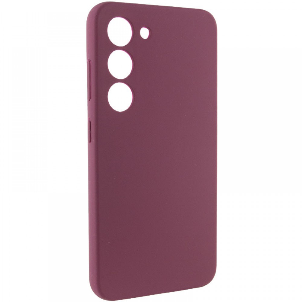 Чохол Silicone Cover Lakshmi Full Camera (AAA) для Samsung Galaxy S22 Бордовий / Plum