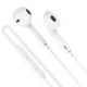 Навушники Borofone BM100 Fuente universal with microphone (3.5mm/1.2m) White
