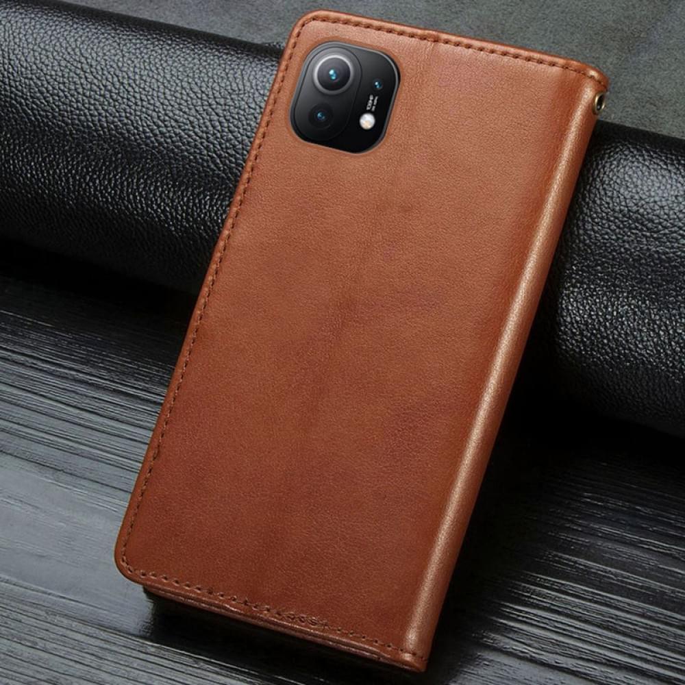 Шкіряний чохол-книжка GETMAN Gallant (PU) для Xiaomi Mi 11 Коричневий