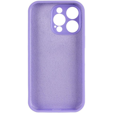 Чохол Silicone Case Full Camera Protective (AA) для Apple iPhone 14 Pro (6.1") Бузковий / Dasheen
