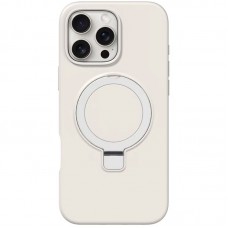Чохол Silicone Case Full Protective NO LOGO with Ring для Apple iPhone 16 Pro (6.3") White