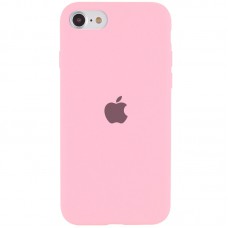 Чохол Silicone Case Full Protective (AA) для Apple iPhone SE (2020) Рожевий / Light pink