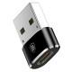 Перехідник Baseus USB Male To Type-C Female Adapter Converter 3A (CAAOTG-01) Чорний