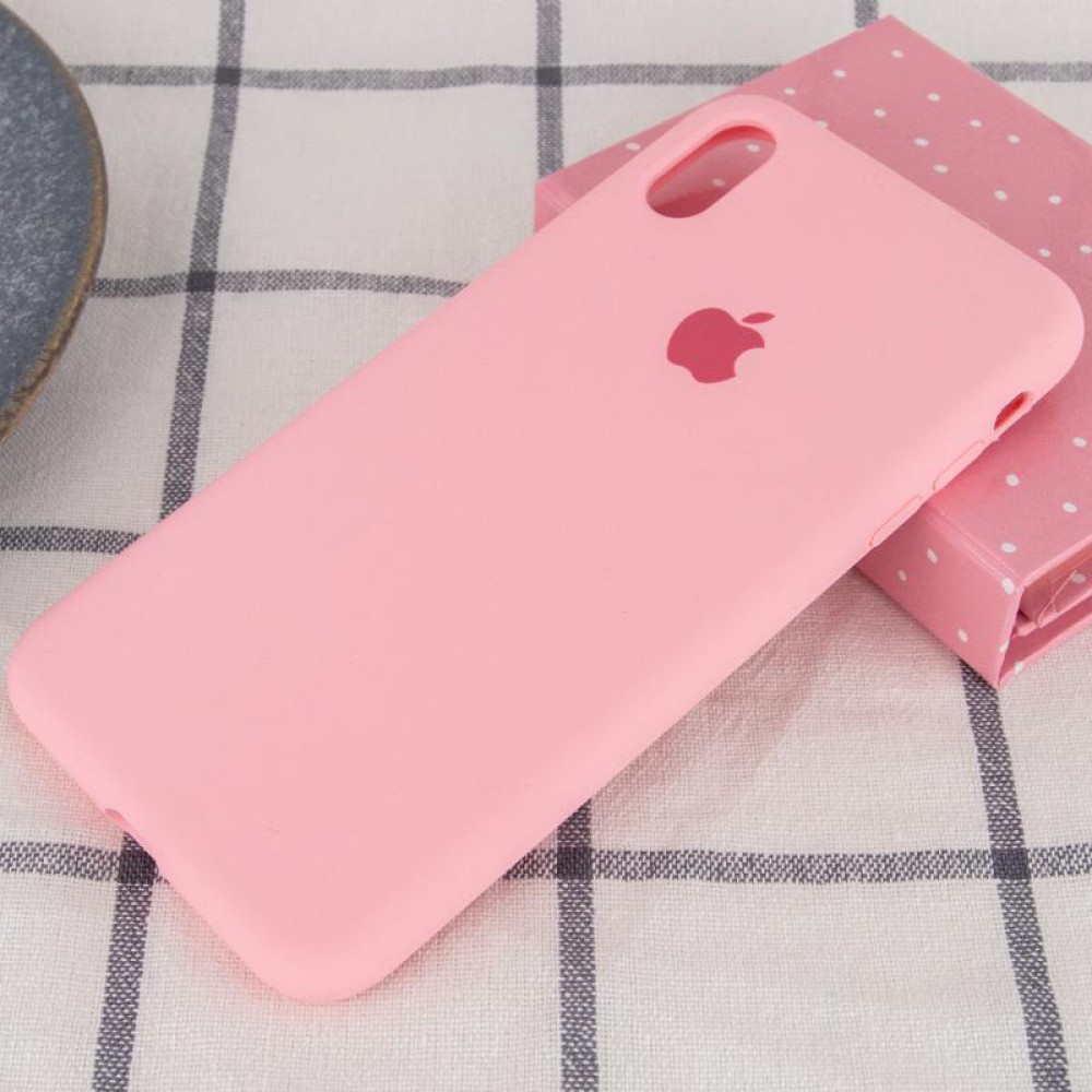 Чохол Silicone Case Full Protective (AA) для Apple iPhone XS Max (6.5") Рожевий / Pink