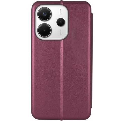 Шкіряний чохол-книжка Classy для Xiaomi Redmi Note 14 4G (Int. version) Бордовий