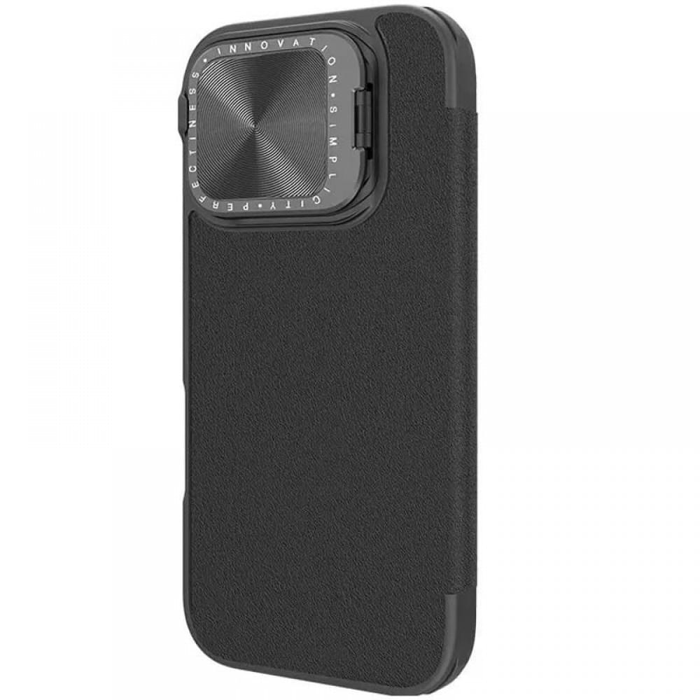 Шкіряний чохол-книжка Nillkin Qin Prop Plain Camshield для Apple iPhone 16 Pro Max (6.9") Classic Black