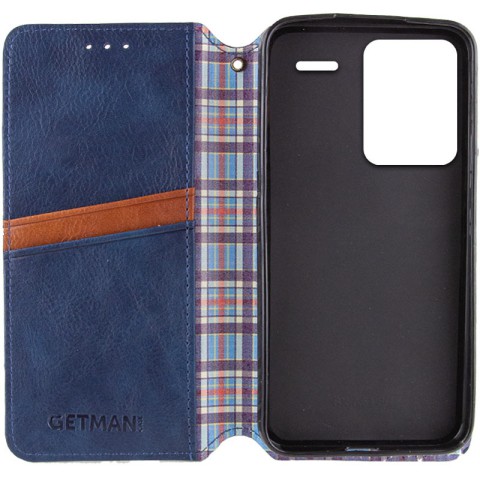 Шкіряний чохол-книжка GETMAN Cubic (PU) для Xiaomi Redmi Note 13 Pro+ Синій