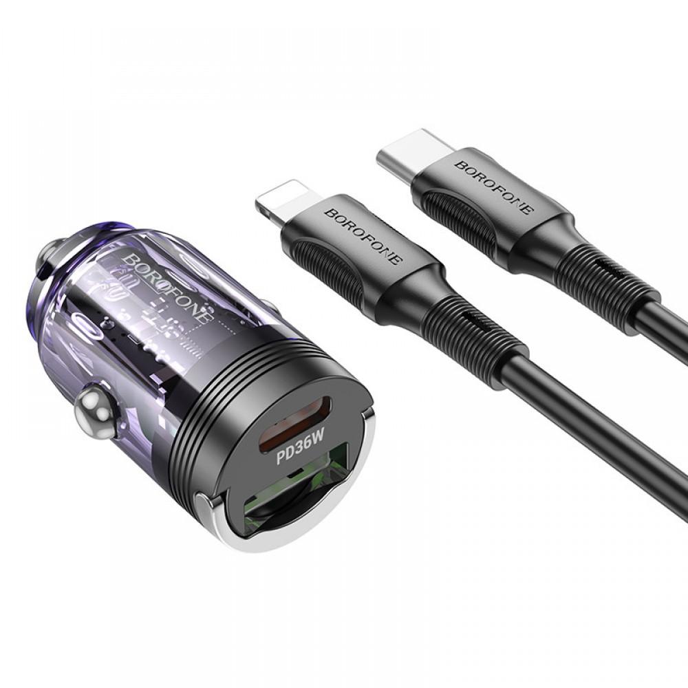АЗУ Borofone BZ29A Talented PD36W+QC3.0 (1C1A) + Type-C to Lightning