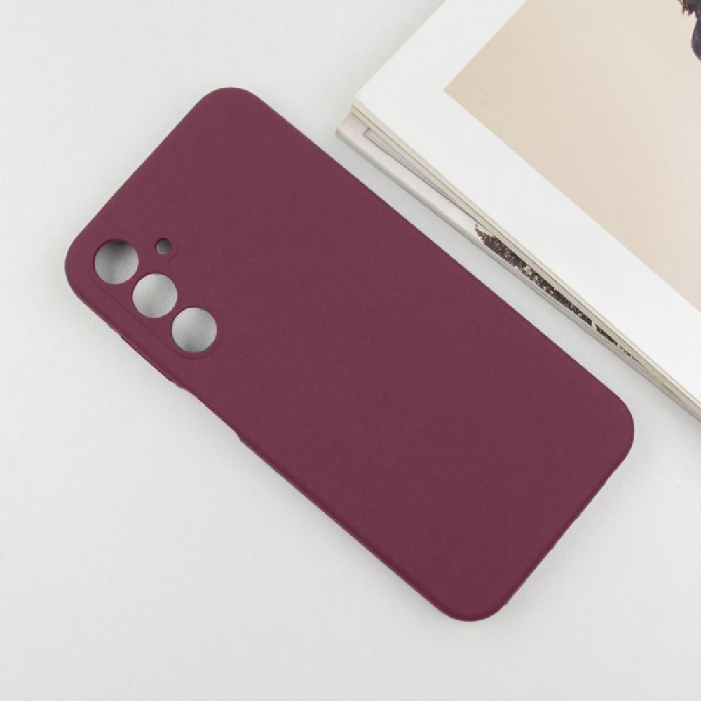 Чохол Silicone Cover Lakshmi Full Camera (AAA) для Samsung Galaxy S24 FE Бордовий / Plum