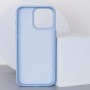 Шкіряний чохол Bonbon Leather Metal Style with MagSafe для Apple iPhone 13 Pro (6.1") Блакитний / Mist blue