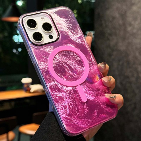 Чохол TPU Shiny Mountain (MagFit) для Apple iPhone 16 Pro (6.3") Pink