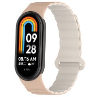 Ремінець Dual-color Magnetic для Xiaomi Mi Band 9/8/10 Beige / White