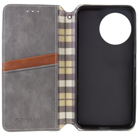 Шкіряний чохол-книжка GETMAN Cubic (PU) для Realme 11 4G Сірий
