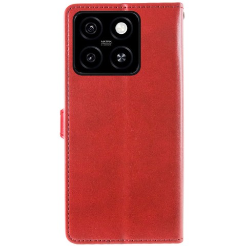 Шкіряний чохол-книжка GETMAN Gallant (PU) для ZTE Blade A55 4G Червоний