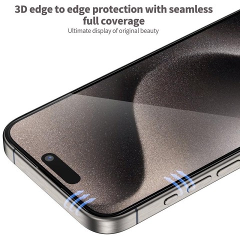 Захисне 3D скло Blueo Hot Bending для Apple iPhone 16 Pro (6.3") (+ аплікатор) Чорний