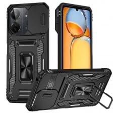 Ударостійкий чохол Camshield Army Ring для Xiaomi Redmi 13C / Poco C65 Чорний / Black