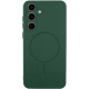 Чохол Silicone Cover Lakshmi Full Camera (AA) with MagFit для Samsung Galaxy S24 FE Зелений / Dark green
