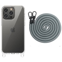 Чохол TPU Transparent with Straps для Apple iPhone 12 Pro Max (6.7") Fog