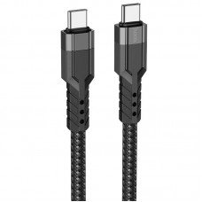 Дата кабель Hoco U110 charging data sync Type-C to Type-C 60W (1.2 m) Чорний