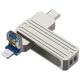 Флеш-драйв USB 3.0 Flash Drive WIWU Wi-FD001 3 in 1 32GB Silver
