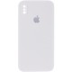 Чохол Silicone Case Square Full Camera Protective (AA) для Apple iPhone X / XS (5.8") Білий / White