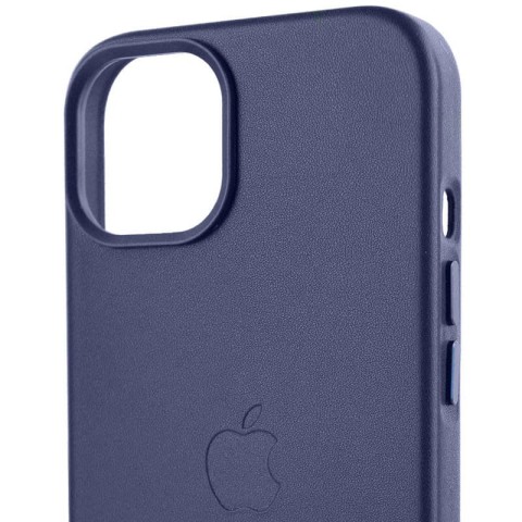 Шкіряний чохол Leather Case (AA Plus) with MagSafe для Apple iPhone 12 Pro / 12 (6.1") Violet