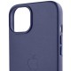 Шкіряний чохол Leather Case (AA Plus) with MagSafe для Apple iPhone 12 Pro / 12 (6.1") Violet