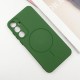 Чохол Silicone Cover Lakshmi Full Camera (AA) with MagFit для Samsung Galaxy S24 FE Зелений / Dark green