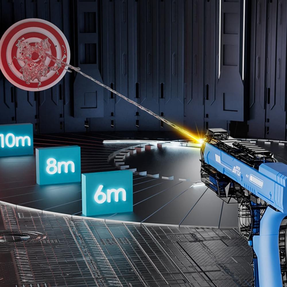 Водяний акумуляторний пістолет Water Gun 66-35 (500ml) with lithium battery Transparent blue