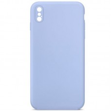 Silicone Case Square Full Camera Protective (AA) NOLOGO для Apple iPhone XS Max (6.5") Блакитний / Lilac Blue