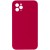 Silicone Case Square Full Camera Protective (AA) NOLOGO для Apple iPhone 11 Pro Max (6.5") Червоний / Rose Red