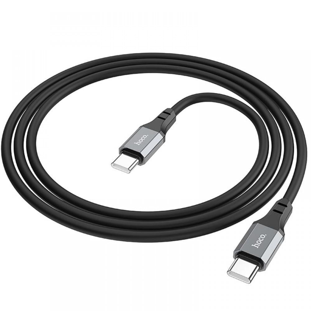 Дата кабель Hoco X86 Spear Type-C to Type-C 60W (1m) Black