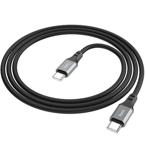 Дата кабель Hoco X86 Spear Type-C to Type-C 60W (1m) Black
