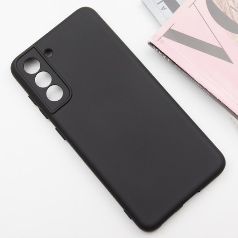 Чохол TPU GETMAN Liquid Silk Full Camera для Samsung Galaxy S21 FE Чорний / Black
